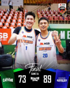 Hanoi Buffaloes tiếp tục hạ đo ván Cantho Catfish. Photo: VBA.